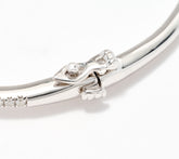 Fire Light Sterling Silver Lab Grown Diamond Graduating Bangle, 7-3/4"